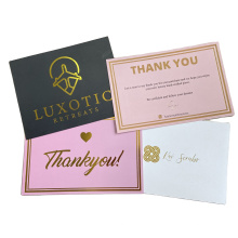 Exquisite flower style custom size/material/printing thank you gift card for business